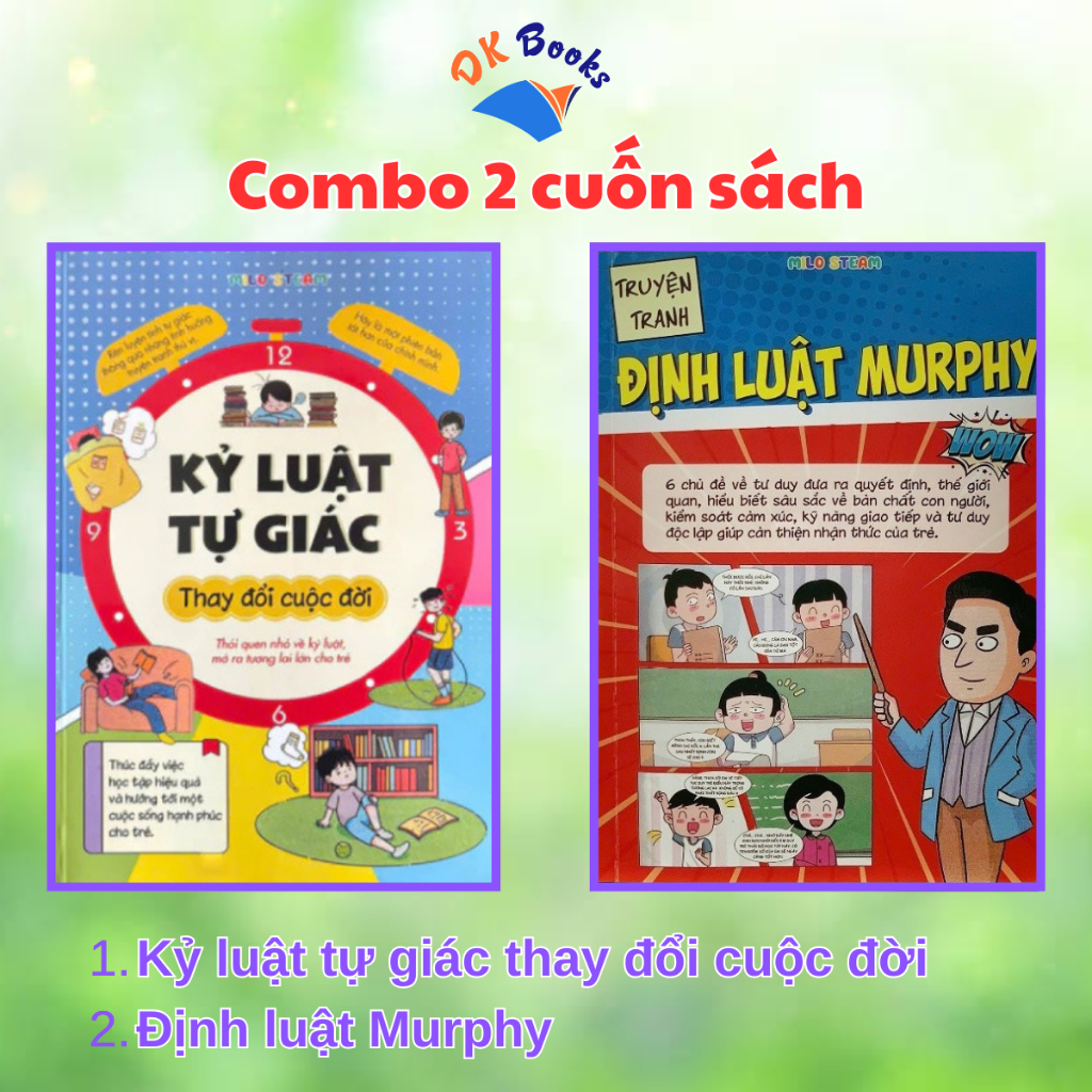 Sách - Combo 2 cuốn Kỷ Luật Tự Giác Thay Đổi Cuộc Đời + Định Luật Murphy
