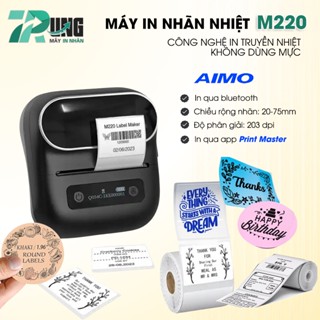  Máy In Nhãn Di Động Aimo M220 In Trực Tiếp Từ Điện Thoại Ipad qua Bluetooth hoặc kết nối PC qua USB  Hỏa tốc TPHCM  