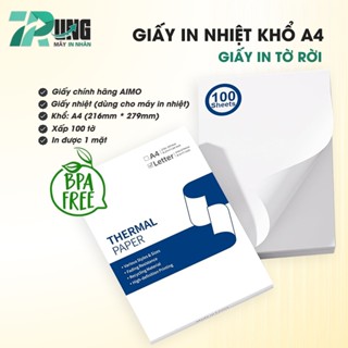  Giấy In Nhiệt Khổ A4 Dạng Rời Từng Tờ KT-RM10-A4  Sử dụng cho máy in nhiệt mini M08F M831  