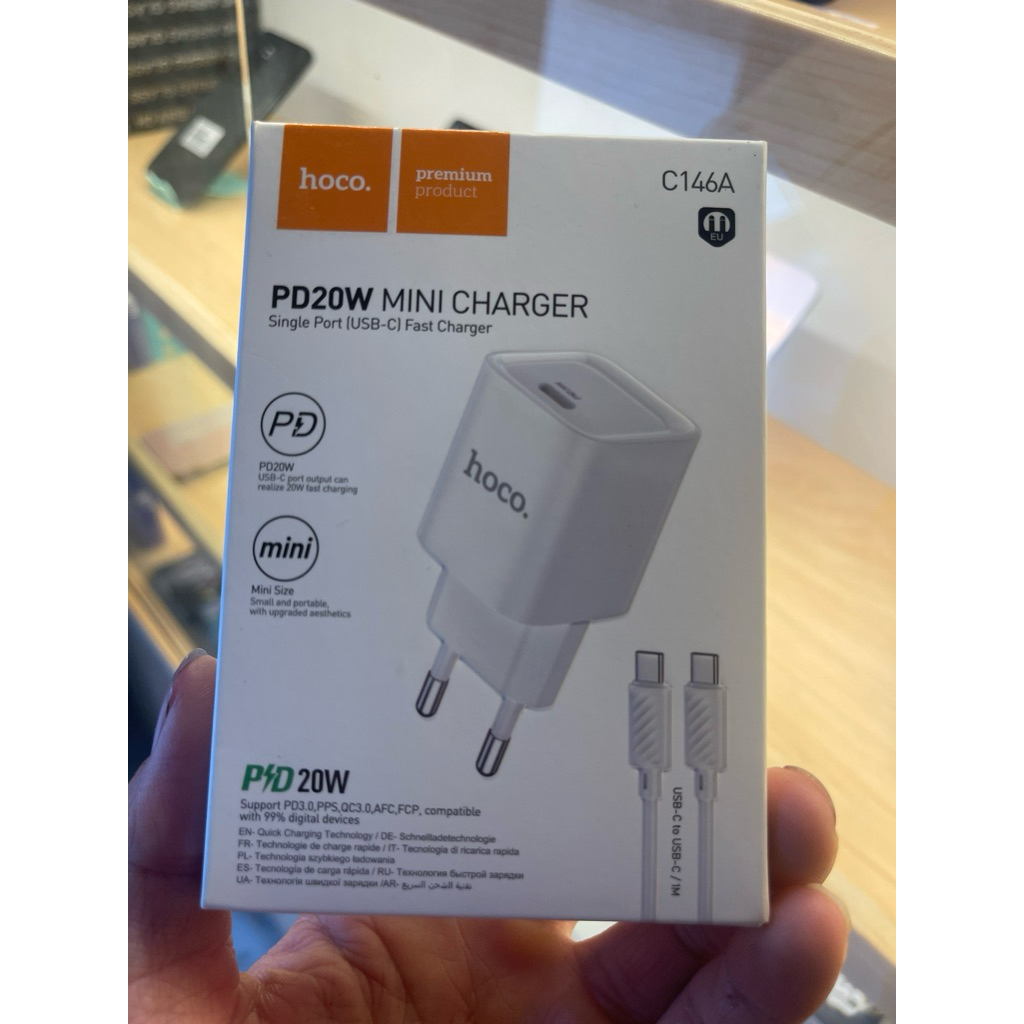 Bộ sạc nhanh Hoco Pd 20w Type C 2 đầu