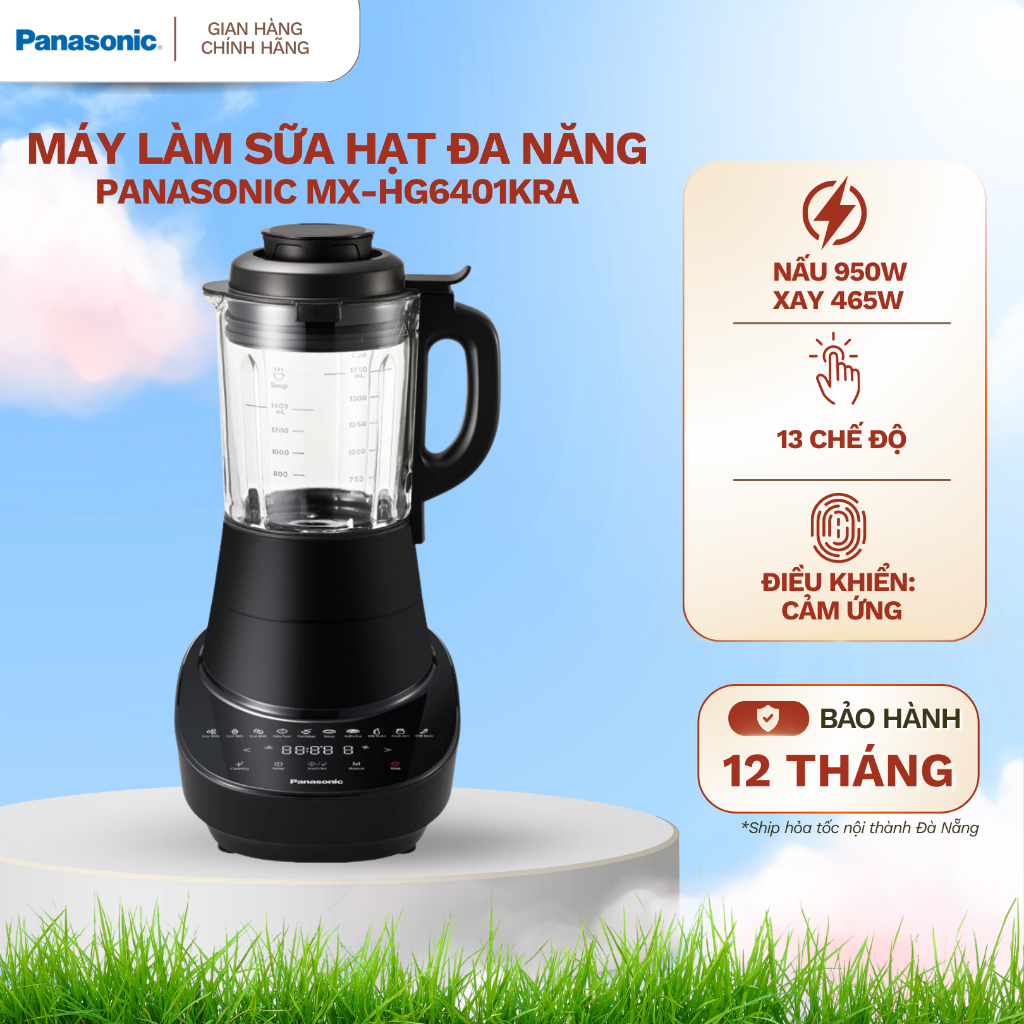 Máy Làm Sữa Hạt Đa Năng Panasonic MX-HG6401KRA - Bảo Hành Chính Hãng 12 Tháng