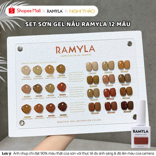  Set sơn gel nâu RAMYLA 12 màu Nghi Thảo Official 