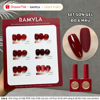  Set sơn gel đỏ RAMYLA 6 màu Nghi Thảo Official 