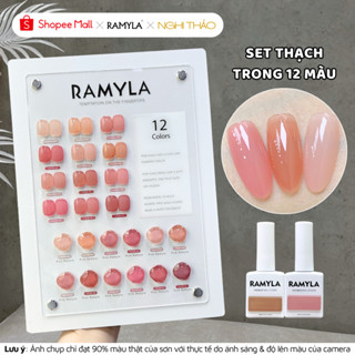  Set sơn gel thạch trong hồng RAMYLA 12 màu Nghi Thảo Official 