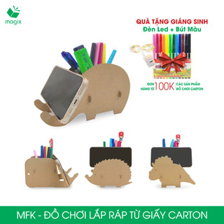  MFK08x - Đựng bút & kệ điện thoại bằng giấy carton - Nhiều mẫu - Hộp đụng bút để bàn hình thú 