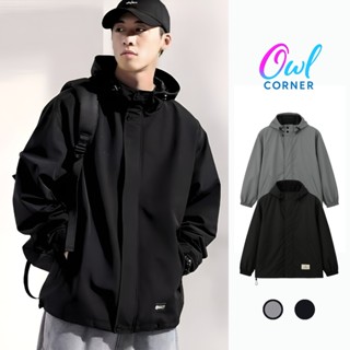  Áo Khoác Dù TRƠN CÓ NÓN Form Rộng Unisex Nam Nữ KD23 Áo Khoác Bomber Chất Dù 2 Lớp Chống Nắng OWL CORNER 
