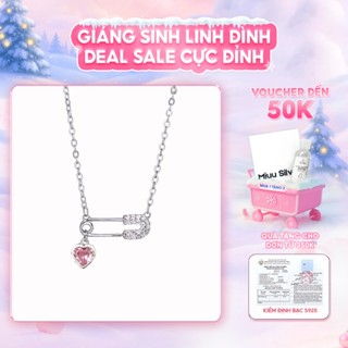  Dây chuyền bạc nữ Safety Pin vòng cổ nữ Miuu Silver hình kim băng xinh xắn 