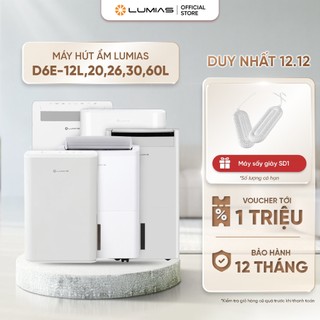  Máy hút ẩm Lumias D6E-12L  20L  26L 30L 60L- Tự động dừng khi đầy nước - Bộ lọc ion bạc - Ứng dụng Mihome - BH 18 tháng 