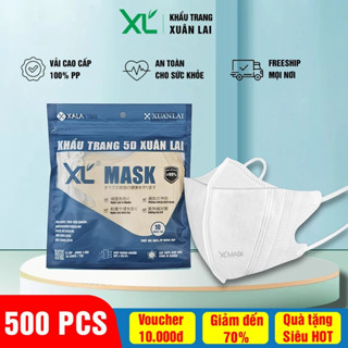   Thùng 700 Cái  Khẩu Trang 5D XALA Cấu Trúc 3 Lớp Dày Dặn Lọc Bụi Mịn Ngăn Giọt Bắn 