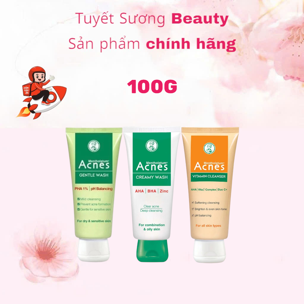 Sữa Rửa Mặt Acnes ngăn ngừa mụn 100g