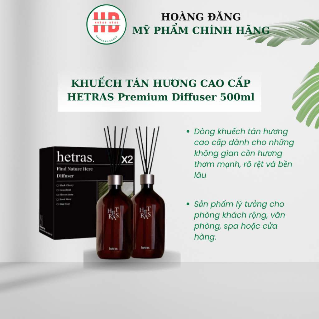 Bộ khuếch tán hương cao cấp - HETRAS Premium Diffuser 500ml