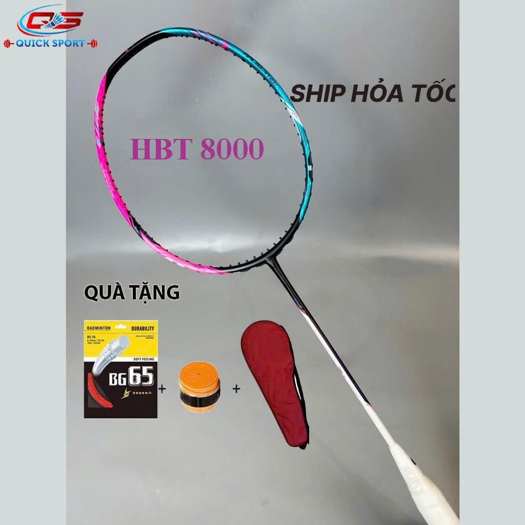Vợt Cầu Lông LN Halbertec 8000 4U Full Carbon Quick Sport Căng Max 13kg+Tặng Cuốn Cán, Túi Đựng