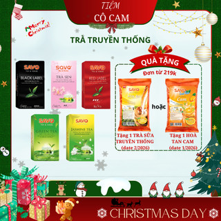  Trà Savo Truyền Thống - Túi Lọc Kép   Hộp 25 gói x 2g | Red Label Trà Sen Trà Lài Trà Xanh Black Label 