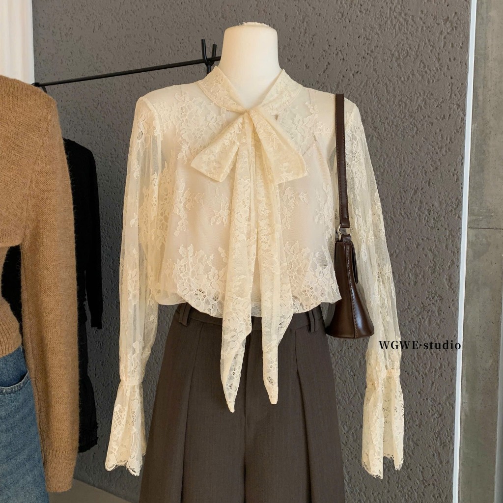 Set áo ren tay dài kèm áo dây WGWE 7929