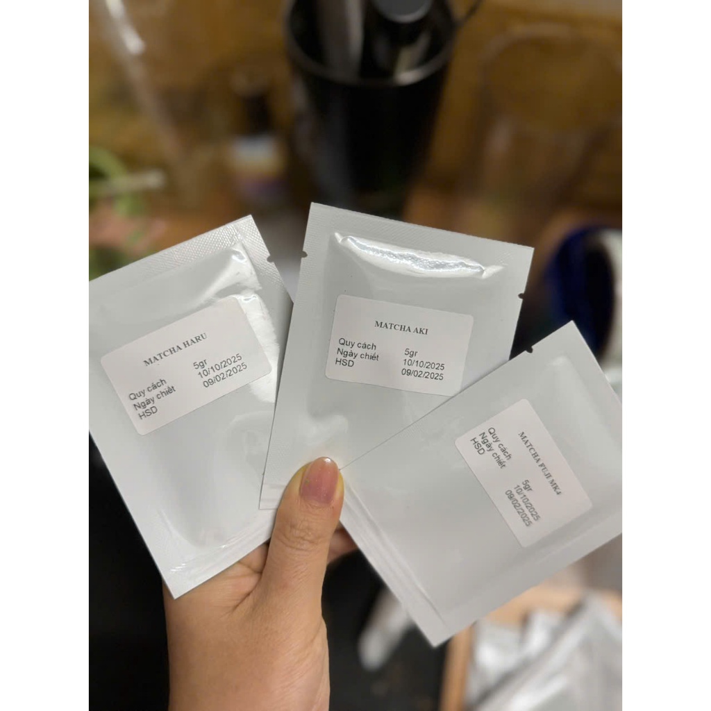 Set 7 gói chiết 5gr bột matcha Fuji Mk4 + Fuji  02 + Fuji  03 chính hãng nhập khẩu nhật bản
