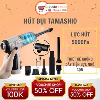 Máy Hút Bụi Cầm Tay MISUMA Không Dây Nhật Bản TAMASHIO 6 Đầu Hút, Máy Hút Bụi Ô Tô, Giường Nệm, Lông Chó Mèo BH 12