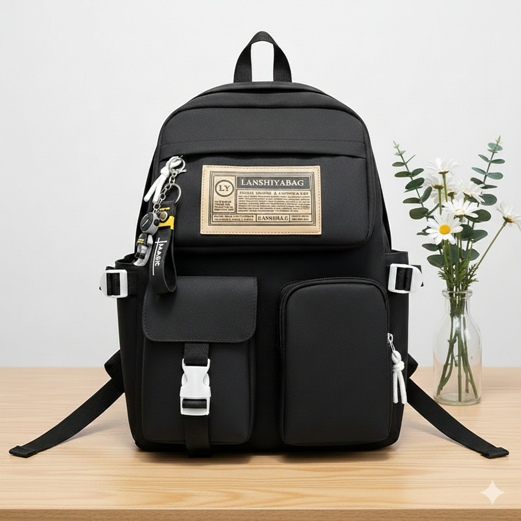 Balo Ulzzang Chống Thấm Đi Học, Đi Chơi Nam Nữ Vừa Tập A4, Laptop