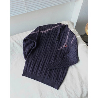 𝓝𝓪_𝓕𝓪𝓼𝓱𝓲𝓸𝓷𝓷 Áo Len Nam Cổ Lọ Phối Zip Thêu Ngựa DNST 715, Áo Sweater Len Hàn Quốc Unisex Vặn Thừng Dày Dặn Hottrend