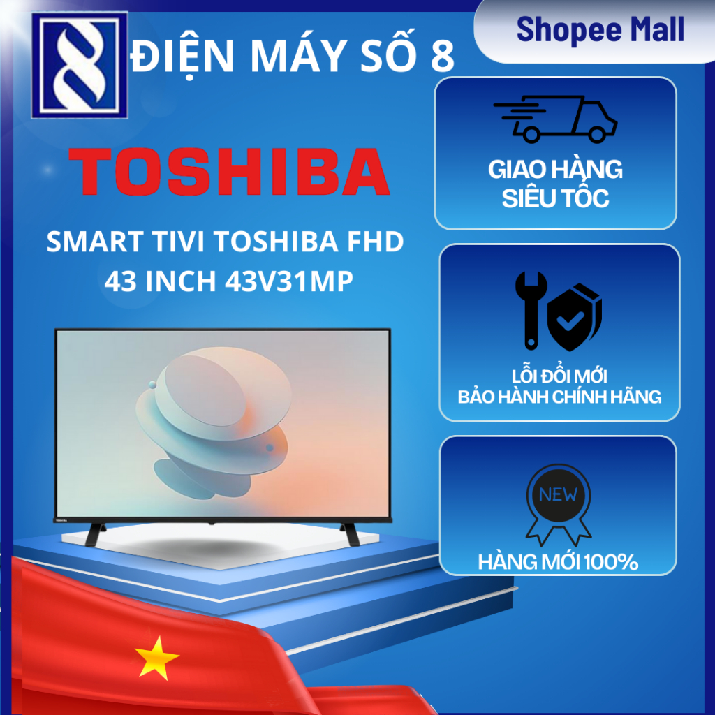 Điện Máy Số 8 | 43V31MP | Smart Tivi Toshiba FHD 43 inch 43V31MP - Chính Hãng