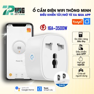  Ổ Cắm Điện Hẹn Giờ Điều Khiển Từ Xa Qua Wifi 16A 3500W Đo Điện Năng Tiêu Thụ 