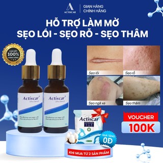  Combo 2 serum sẹo Actiscar 15g hỗ trợ làm mờ sẹo lồi sẹo lõm sẹo rỗ sẹo thâm mụn hiệu quả an toàn với mọi làn da 