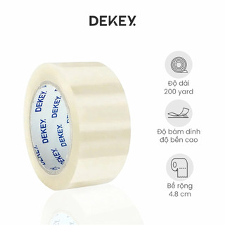 [Voucher 19k] Băng Keo Băng Dính Trong/ Đục DEKEY Độ Bền Cao Chịu Tải Tốt Dễ Sử Dụng Độ Dài 100-200 Yard