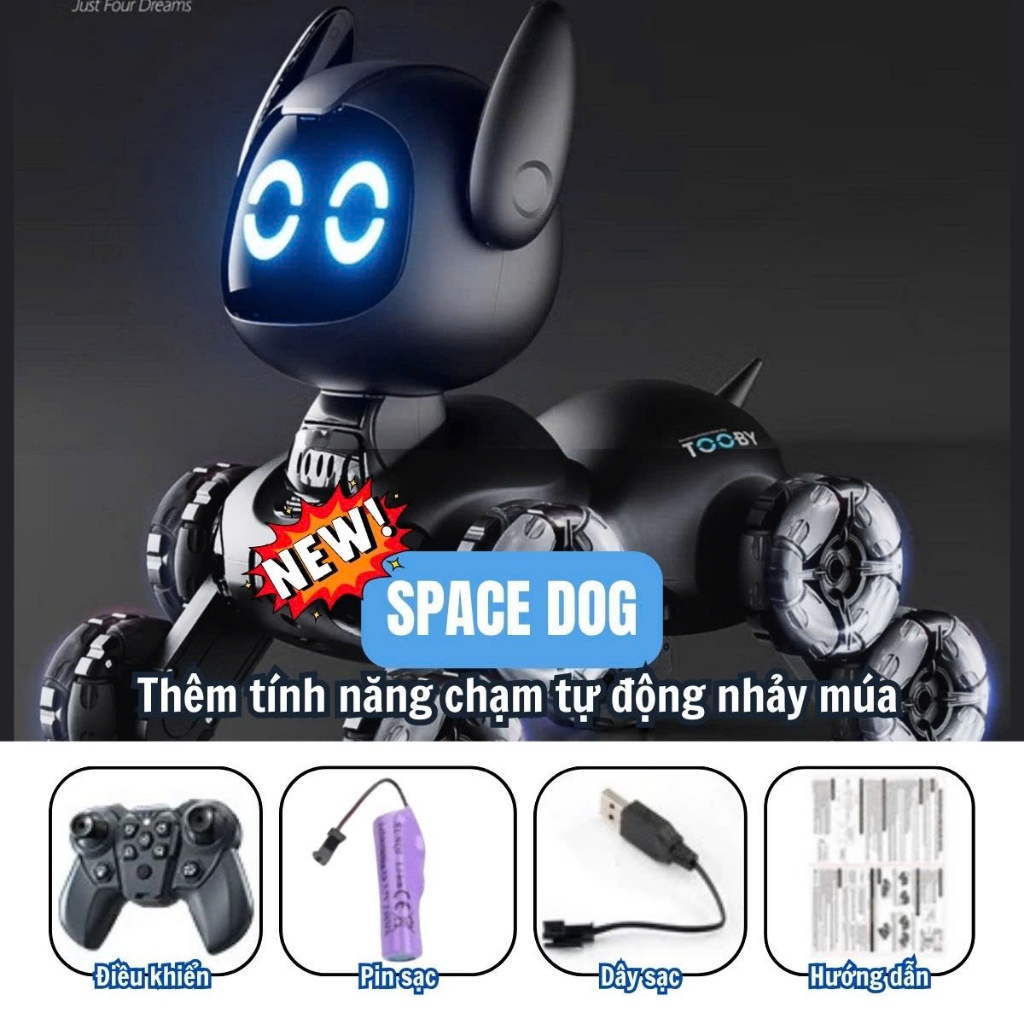 Đồ Chơi Robot Chó Thông Minh Siêu Cute, 8 Bánh Xe Linh Hoạt Có Thể Di Chuyển Trên Nhiều Địa Hình, Quà Tặng Hot 2024 | BigBuy360 - bigbuy360.vn