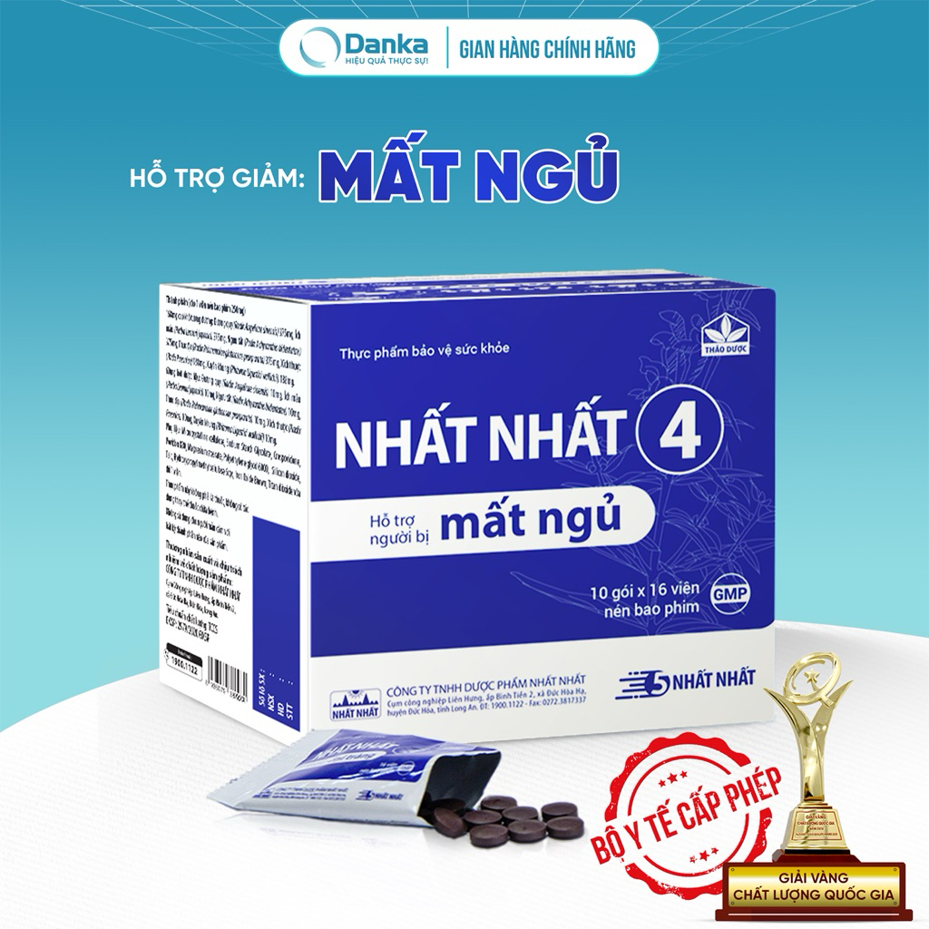 Viên hỗ trợ Cho Người Mất Ngủ - Nhất Nhất 4 - Hỗ trợ Bổ huyết, hoạt huyết, dưỡng tâm, an thần