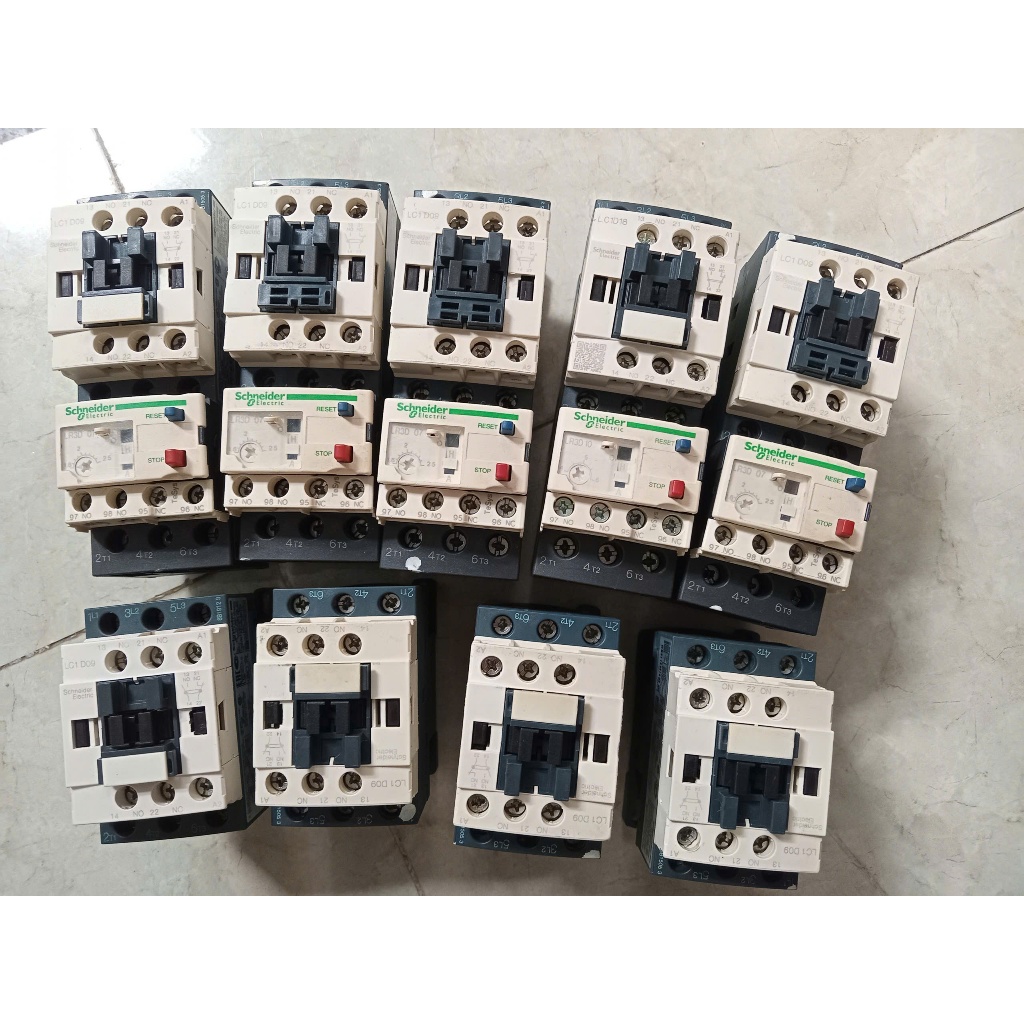 Contactor, Khởi động từ 9A/12A/18A/25A  dòng LC1D09/12/18/25. Hàng tháo máy, đã kiểm tra kỹ, hình th