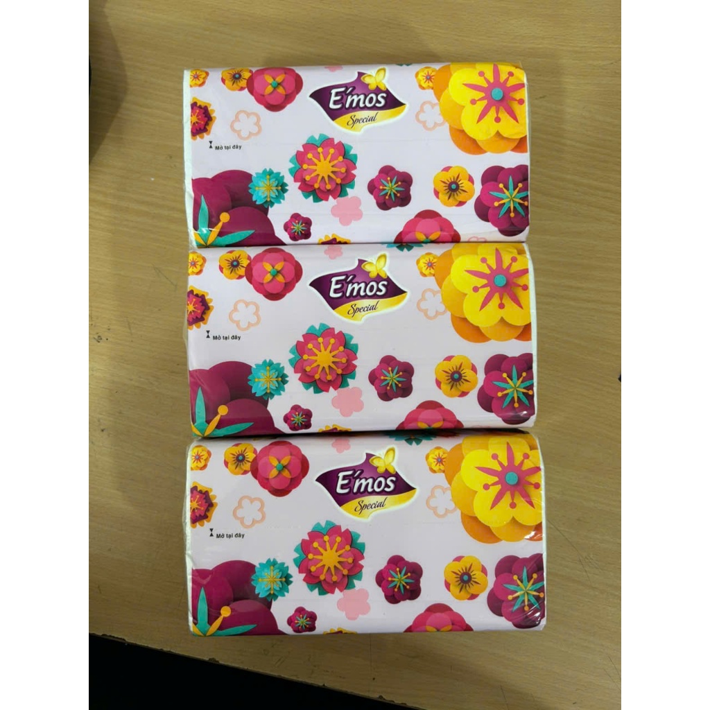 COMBO 3 Khăn Giấy Rút Cao Cấp E'mos Special (250 tờ/Gói)
