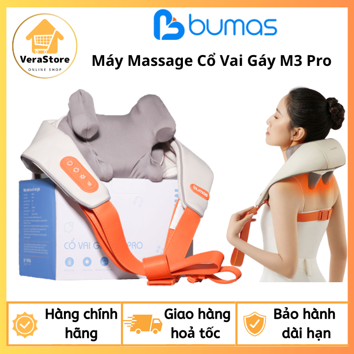 Máy Massage Cổ Vai Gáy M3 Plus Bumas ( bản nâng cấp của M3pro) – Massage 8 Điểm Chạm Silicon Mô Phỏn