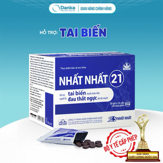  Viên Uống Nhất Nhất 21 - Hỗ trợ giảm triệu chứng & nguy cơ tai biến mạch máu não nghẽn mạch vành 