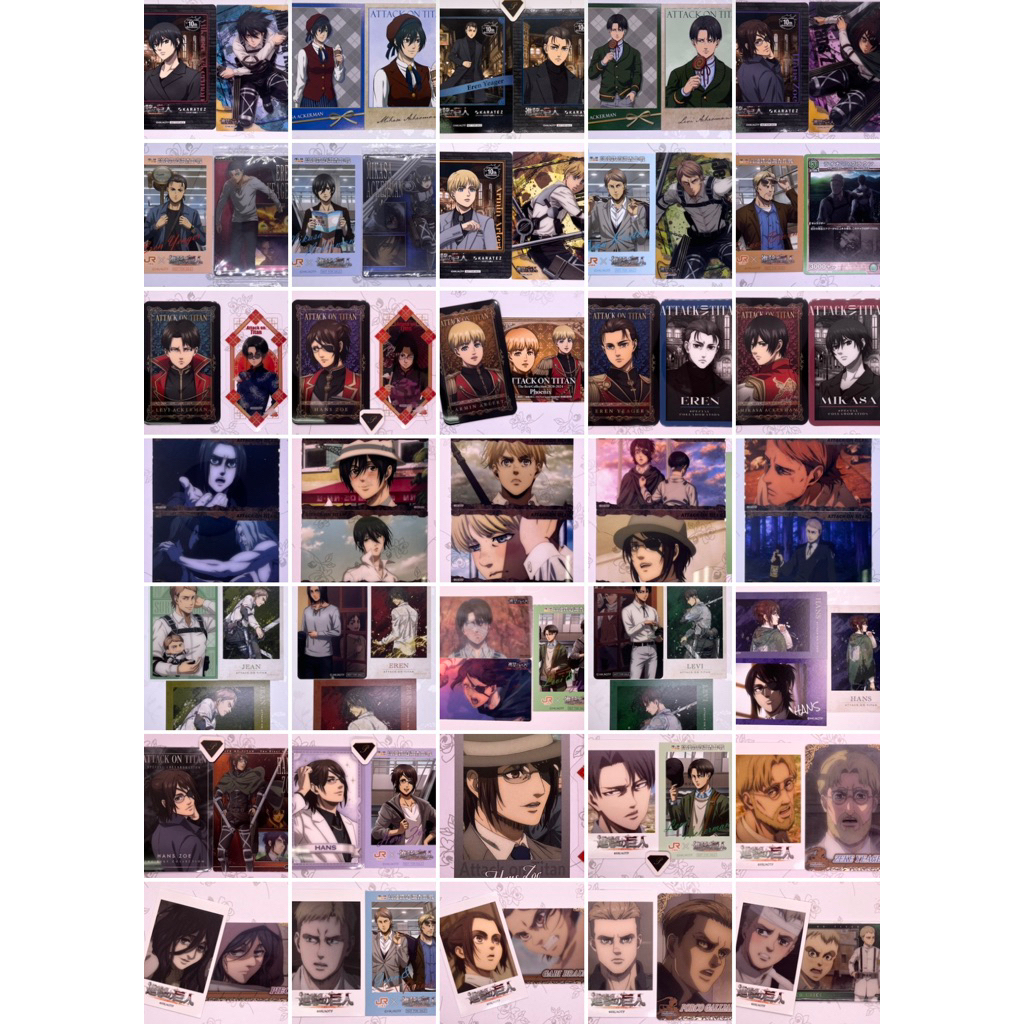 OtakuTPstore official made in Japan combo clear metal pola card nhân phẩm anime Attack on Titan Eren