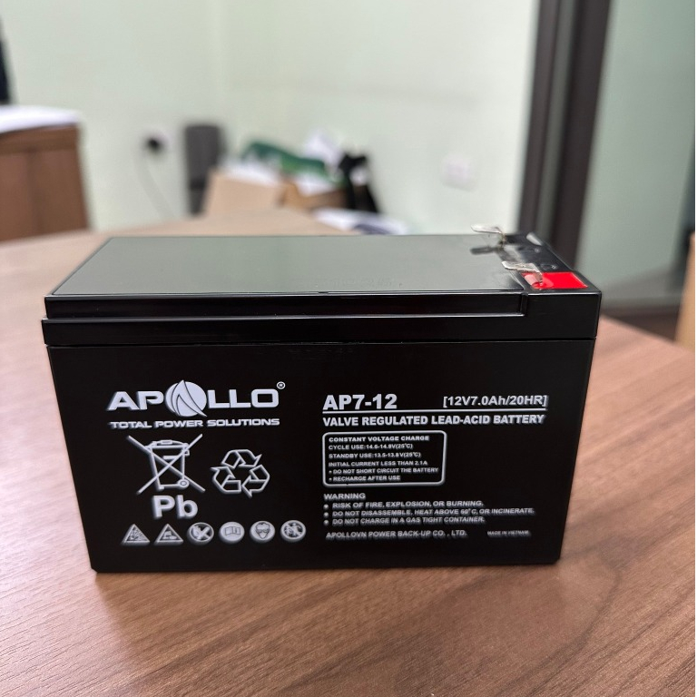 [ HỎA TỐC ] Ắc quy khô Apollo 12V 7ah, AP7-12  | Dùng cho UPS, năng lượng mặt trời, thiết bị mạng...