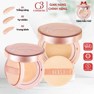  Cushion HEXZE cấp ẩm kiềm dầu lâu trôi 15g phấn nước căng bóng nâng tone tự nhiên kèm lõi thay thế 