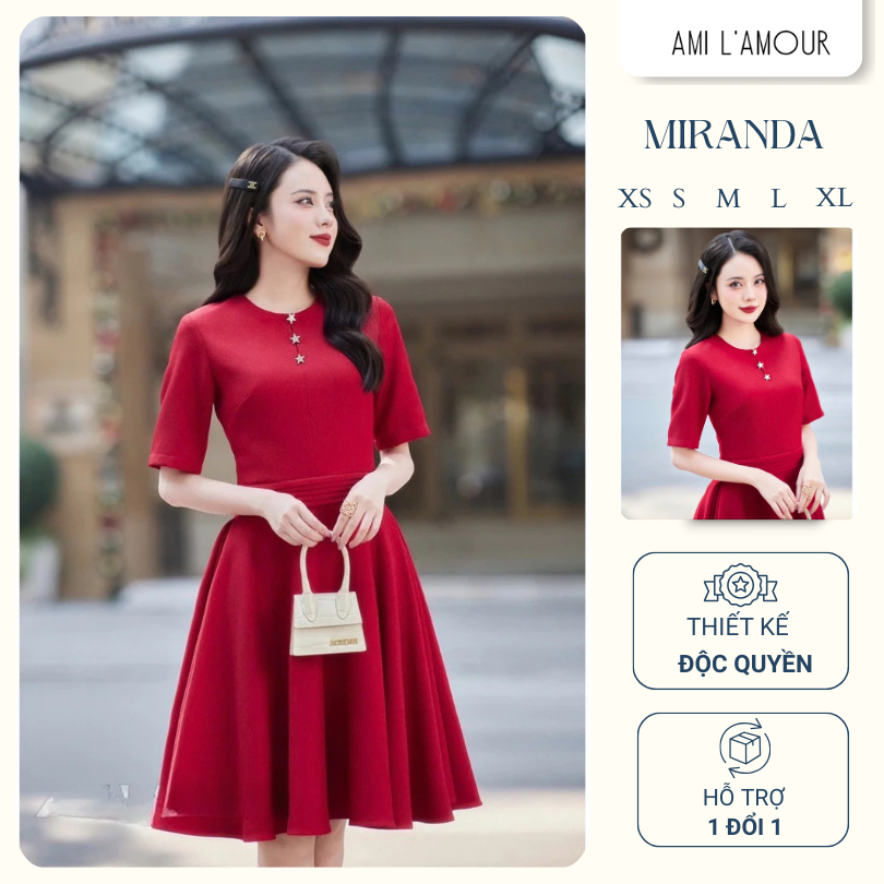 Váy xoè Ami Lamour thiết kế thanh lịch, sang trọng MIRANDA DRESS