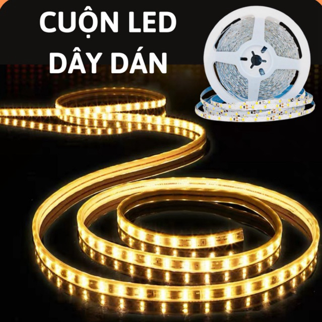 Cuộn led dây dán 5m 12v trang trí siêu sáng,dây đèn led,cuộn led dán,dây led dán ống nhôm,led dây ng