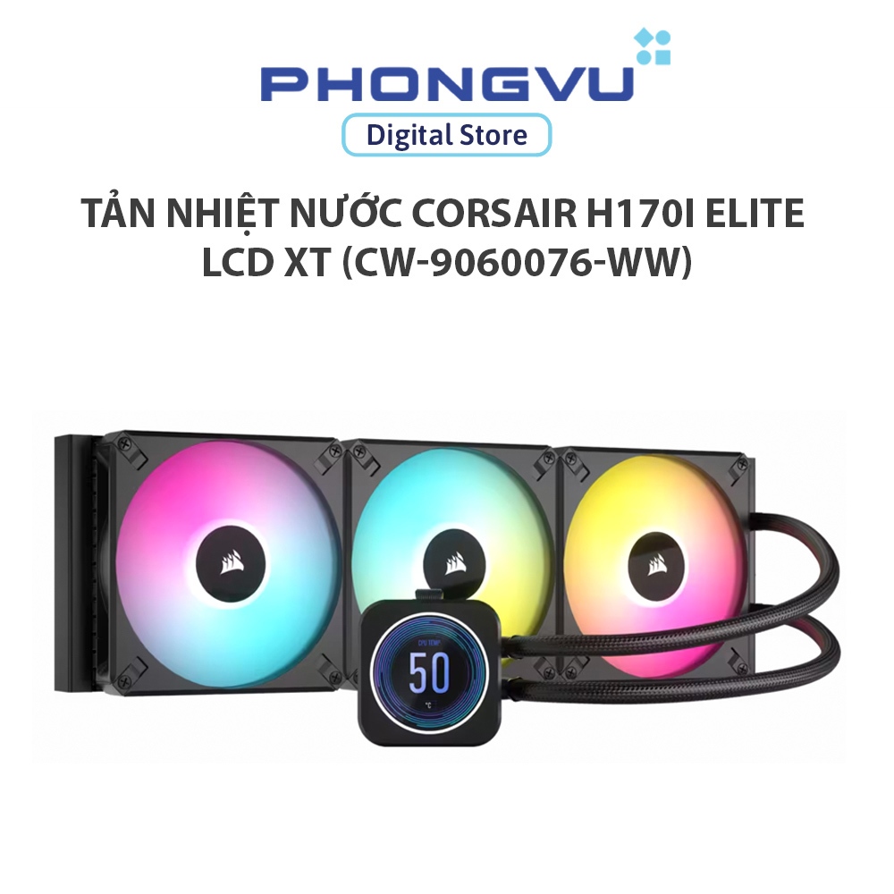 Tản nhiệt nước Corsair H170i ELITE LCD XT (CW-9060076-WW) - Bảo hành 60 tháng