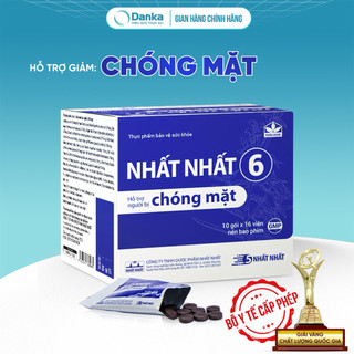  Nhất Nhất 6 -  Hỗ trợ Người Chóng Mặt Rối Loạn Tiền Đình - Hộp 10 gói x 16 viên 