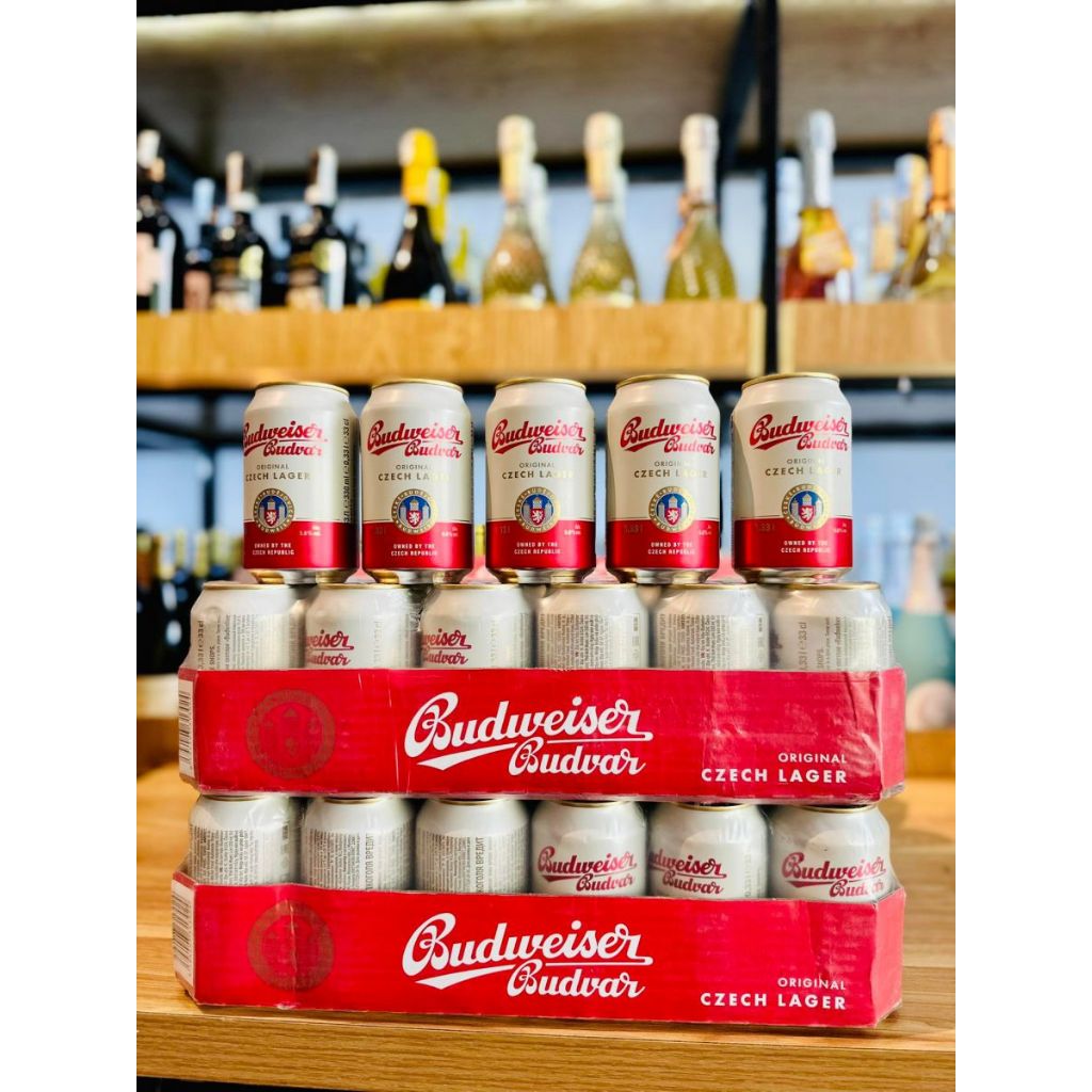 Thùng 24 Lon Bia Budweiser 5% ABV 330ml/Lon
