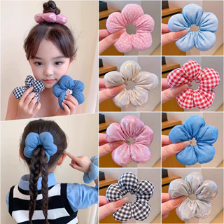 Trẻ Em Trẻ Em Hình Hoa Dây Tóc Scrunchies Đuôi Ngựa Dây Buộc Tóc Mũ Phụ Kiện Tóc
