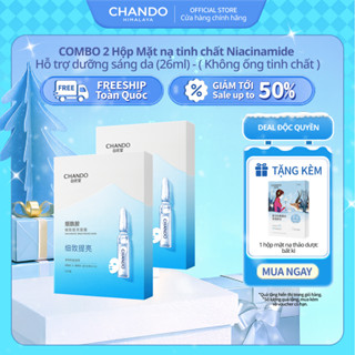   Mua 2 tặng 1 COMBO 2 Hộp Mặt Nạ Tinh Chất Hỗ Trợ Dưỡng Trắng Làm Dịu Da CHANDO Himalaya Hàng Chính Hãng 