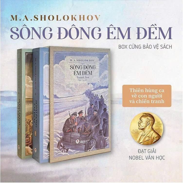 Sách - Boxset 2 Tập Sông Đông Êm Đềm - Nobel Văn Học - M. A. Sholokhov - Huy Hoàng