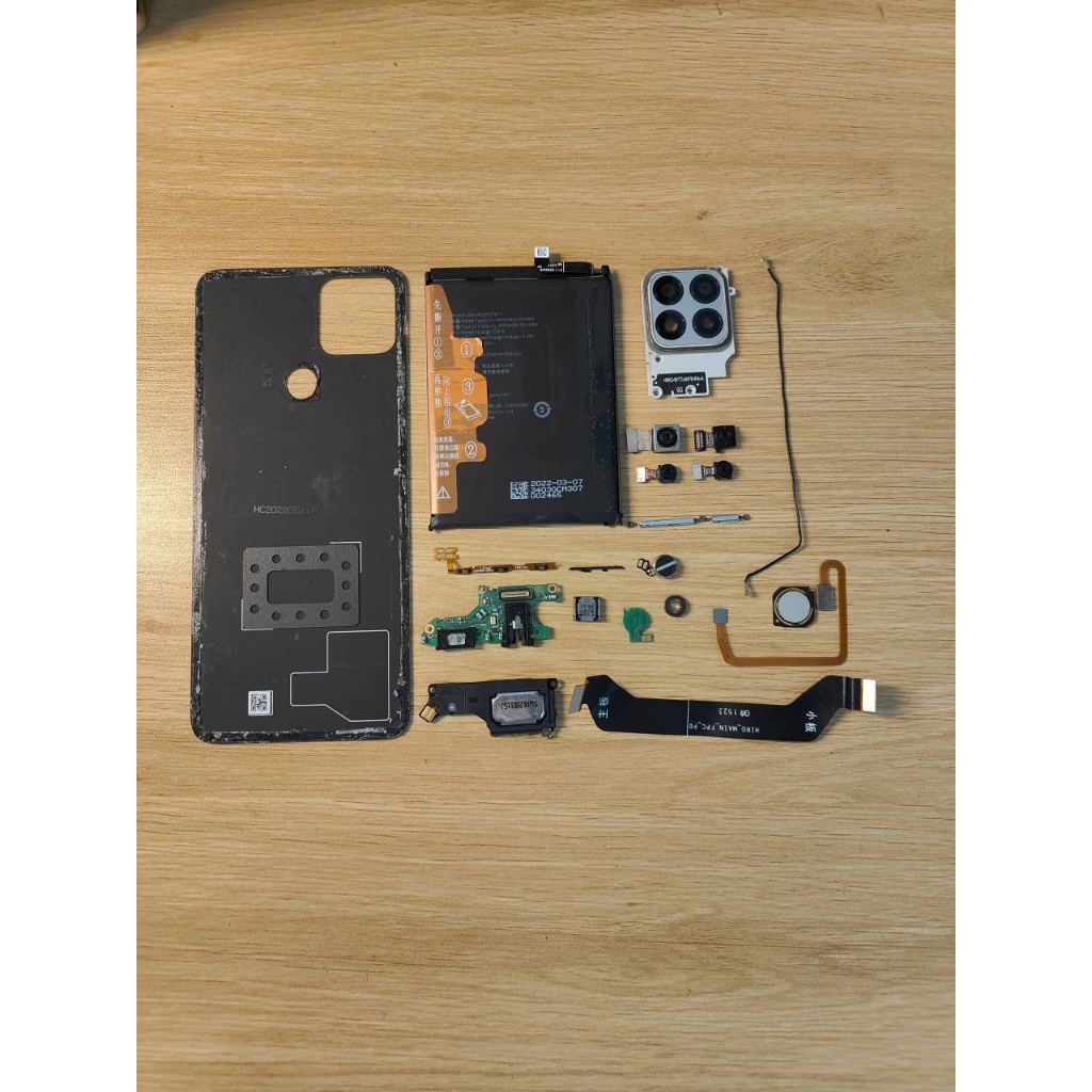 Bộ linh kiện NZONE S7 5G - SP100 zin tháo máy – pin, camera, cáp nguon, loa, con rung, vân tay, cụm 
