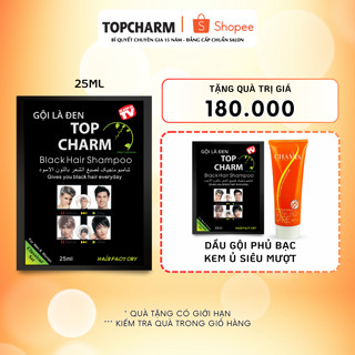  Dầu gội phủ bạc gội đen nhân sâm tự nhiên TOPCHARM Giúp đen tóc tự nhiên óng mượt an toàn cho da đầu 