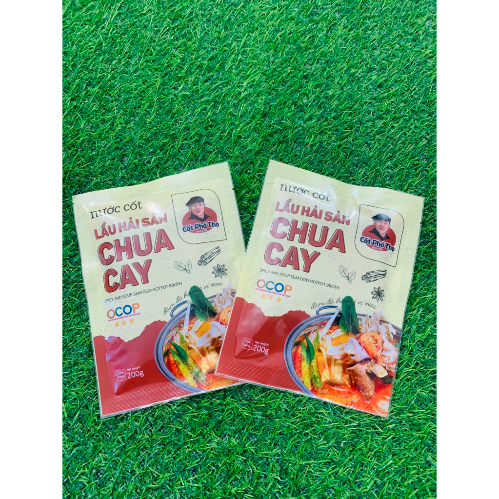 Set 3 Gói Lẩu Hải Sản Chua Cay Gói 200g  Thơm Ngon Hấp Dẫná