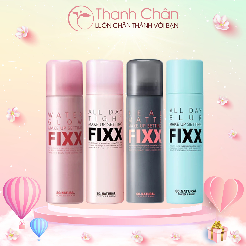 Xịt khóa nền makeup So Natural Fixx 75ml/120ml COD
