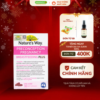  Viên Uống Bổ Sung Vitamin Tổng Hợp Cho Bà Bầu Nature's Way Preconception Pregnancy Breastfeeding Plus 30 Viên 