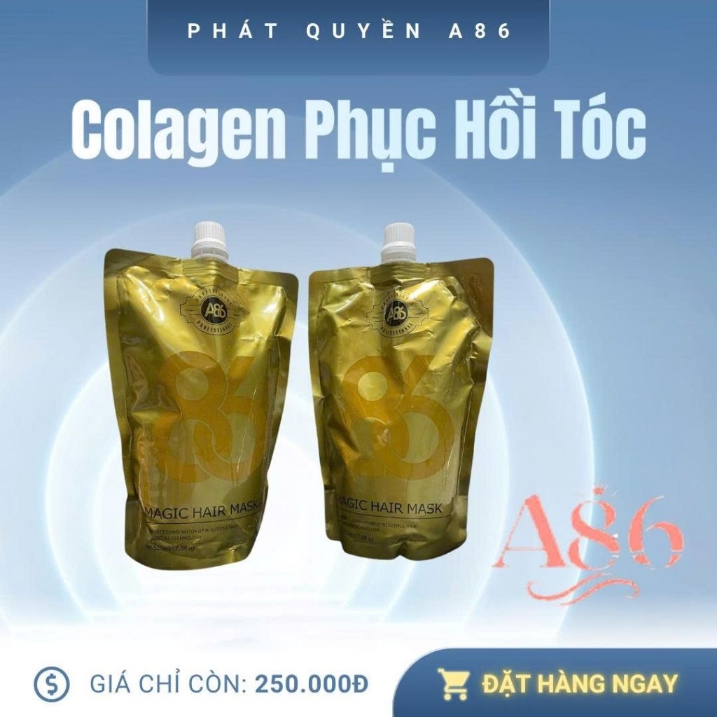 Colagen A86 Phục Hồi Tóc 500ml Tặng Nón Ủ