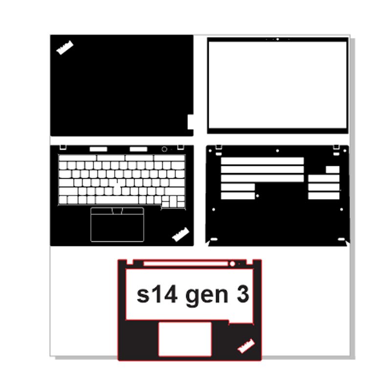 Decal skin Lenovo Thinkpad T14 Gen 3 cắt sẵn mặt ABC